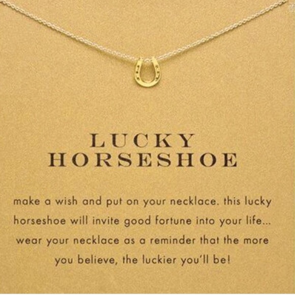 Jewelry - 14k gold dipped Lucky Horseshoe Necklace